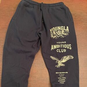 YoungLA sweatpants navy blue size Large in great condition